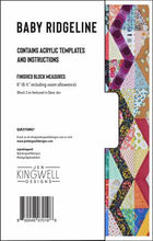 Load image into Gallery viewer, Baby Ridgeline Quilt Tempters Acrylic Template Only