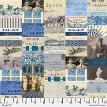 Load image into Gallery viewer, Collage in Indigo from Palette Indigo by Tim Holtz for Freespirit, PWTH290.Indigo