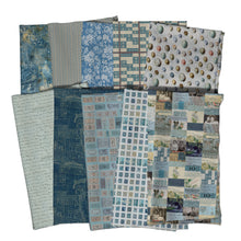 Load image into Gallery viewer, Eclectic Elements Palette Blue Half Yard Bundle by Tim Holtz for Freespirit Fabric