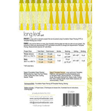 Load image into Gallery viewer, Long Leaf Quilt Pattern