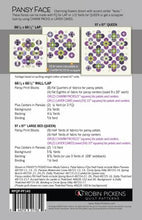 Load image into Gallery viewer, Pansy Face Quilt Pattern
