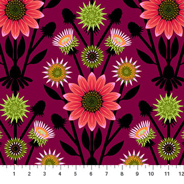 Lifespan in Eggplant by Anna Maria from Iconic Collection, Northcott, AMT122-99L, Anna Maria Textiles