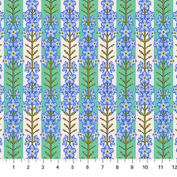 Forgetmenot in Fresh by Anna Maria from Iconic Collection, Northcott, AMT125-75C, Anna Maria Textiles