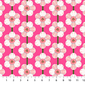 Daffodil in Bubblegum by Anna Maria from Iconic Collection, Northcott, AMT126-28C, Anna Maria Textiles