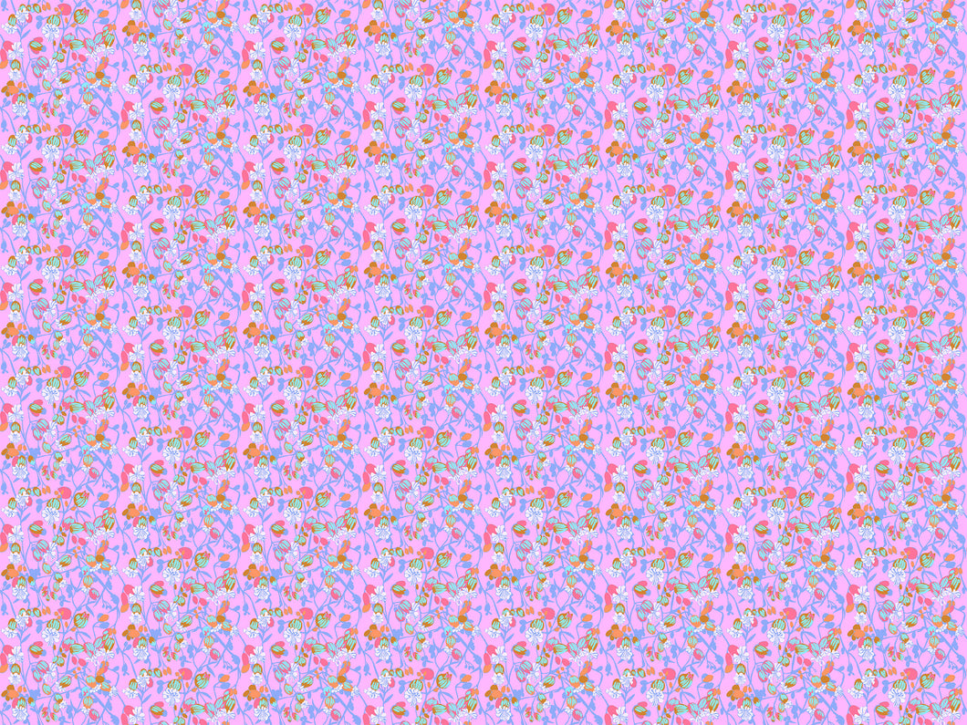 Silene in Periwinkle by Anna Maria from Jumpstart Collection, Northcott, AMT127-83C, Anna Maria Textiles