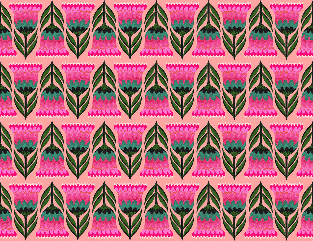 Celosia in Punch by Anna Maria from Jumpstart Collection, Northcott, AMT130-23L, Anna Maria Textiles