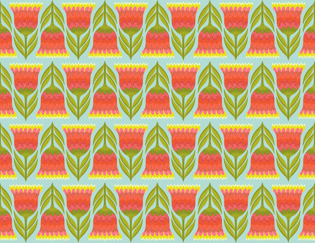 Celosia in Lime by Anna Maria from Jumpstart Collection, Northcott, AMT130-74V, Anna Maria Textiles