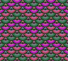 Load image into Gallery viewer, Pre-Order, Echinacea Rhythm in Forest by Anna Maria from Perennial Borders Collection, Northcott, AMT136-78L, Anna Maria Textiles
