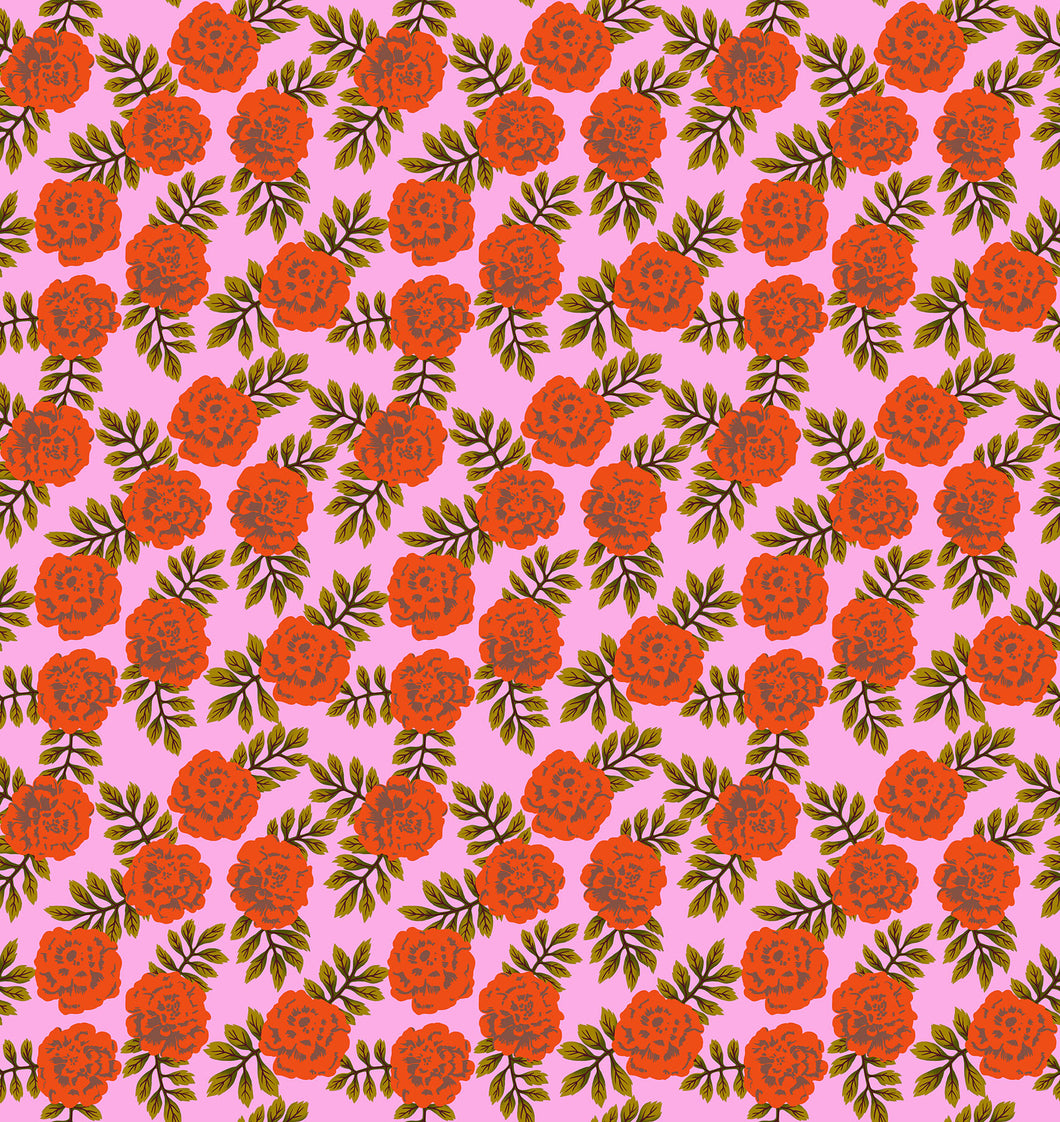 Pre-Order, Carnation in Vivid by Anna Maria from Yesterday Collection, Northcott, AMT155-23L