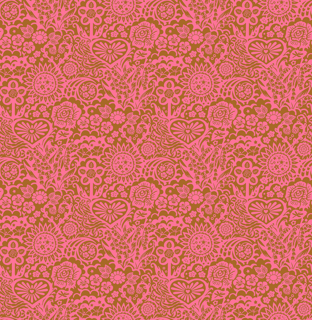 Pre-Order, Big Heaven in Coral by Anna Maria from Yesterday Collection, Northcott, AMT157-23V