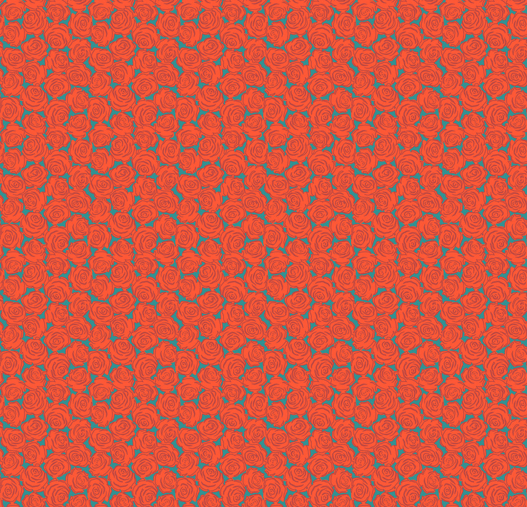 Pre-Order, Rosette in Tomato by Anna Maria from Yesterday Collection, Northcott, AMT159-23V