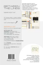 Load image into Gallery viewer, Between the Lines Quilt Pattern by Zen Chic
