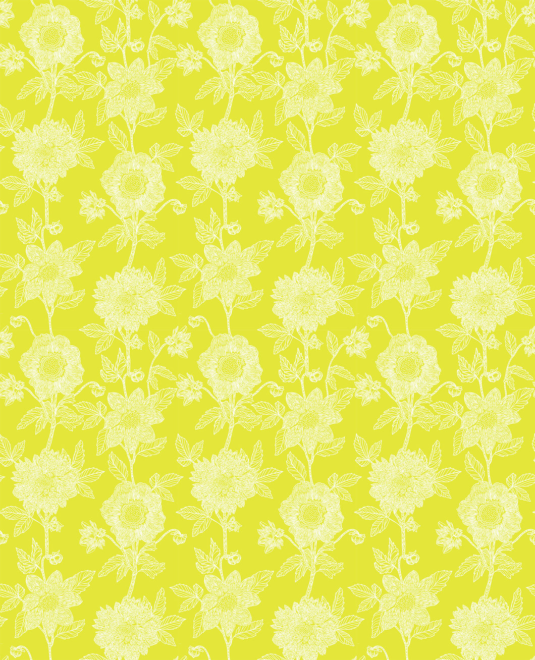 Stitched Dahlia in Sun by Anna Maria from Silhouette Collection, Northcott, CLAMT103-52V