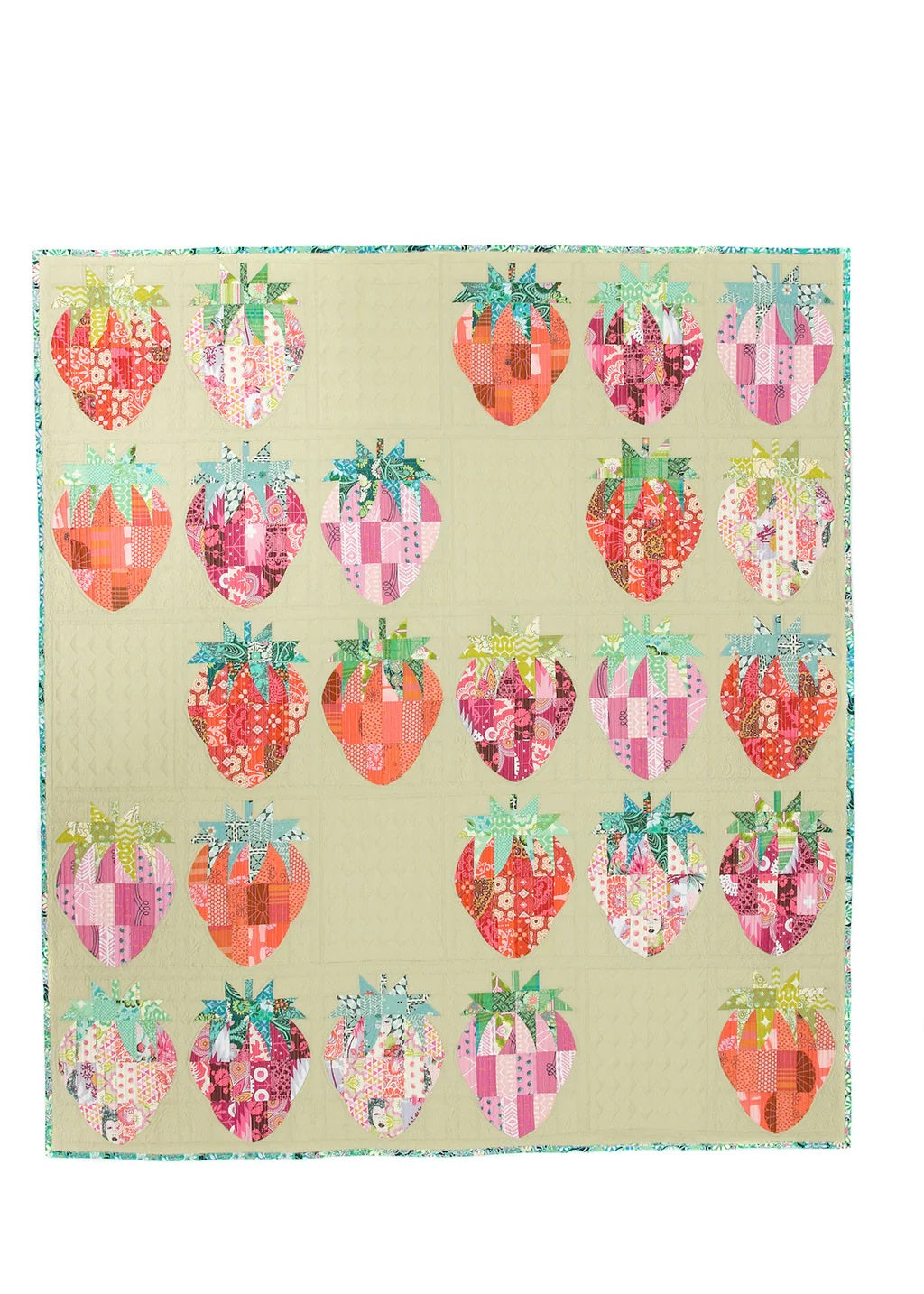 Mod Strawberries Quilt Pattern