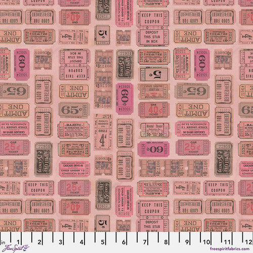 Pink - Tickets from Palette Pink by Tim Holtz for Freespirit