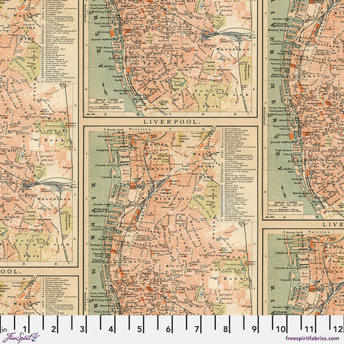 Pre-Order Orange - Map from Palette Orange by Tim Holtz for Freespirit