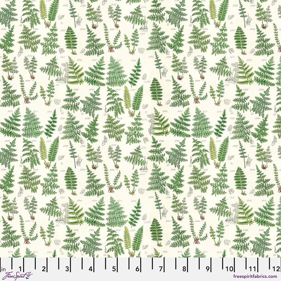 Ferns in Green from Eclectic Palette Green by Time Holtz for Freespirit, PWTH265.Green