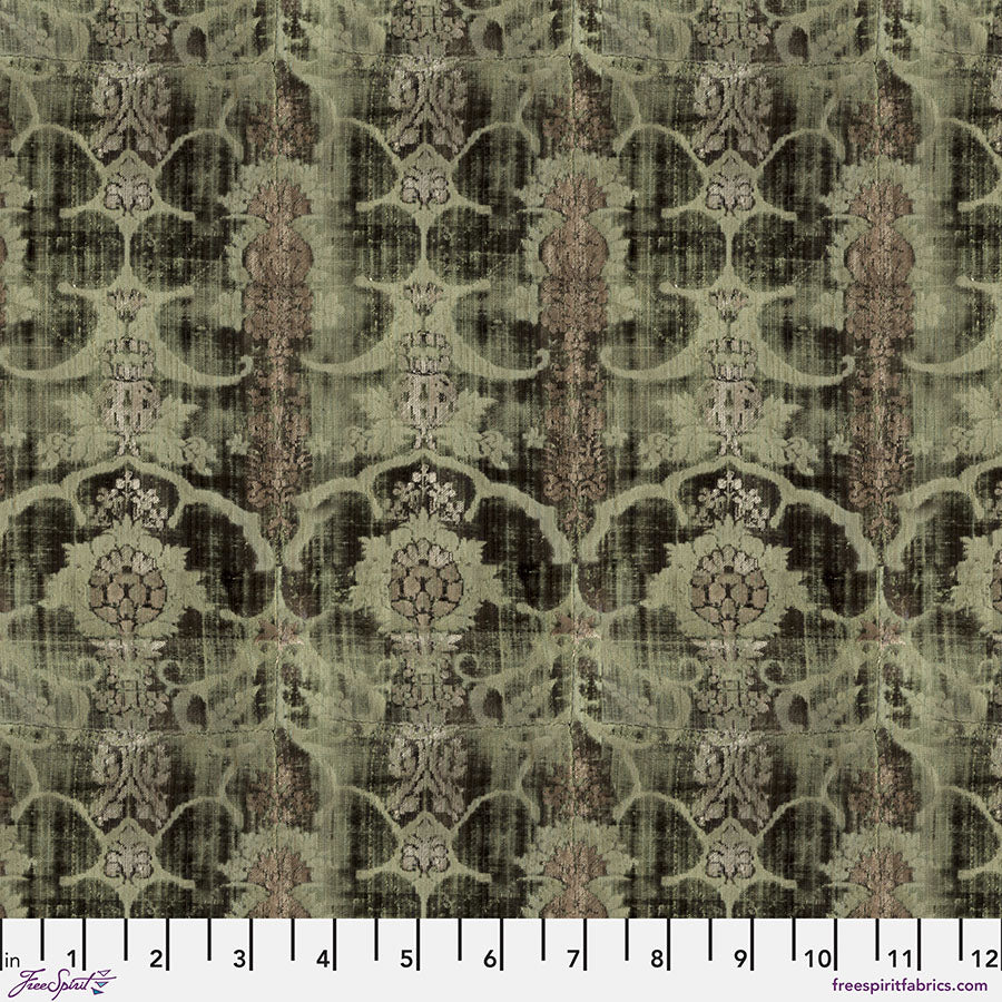 Tapestry in Green from Eclectic Palette Green by Time Holtz for Freespirit, PWTH267.Green