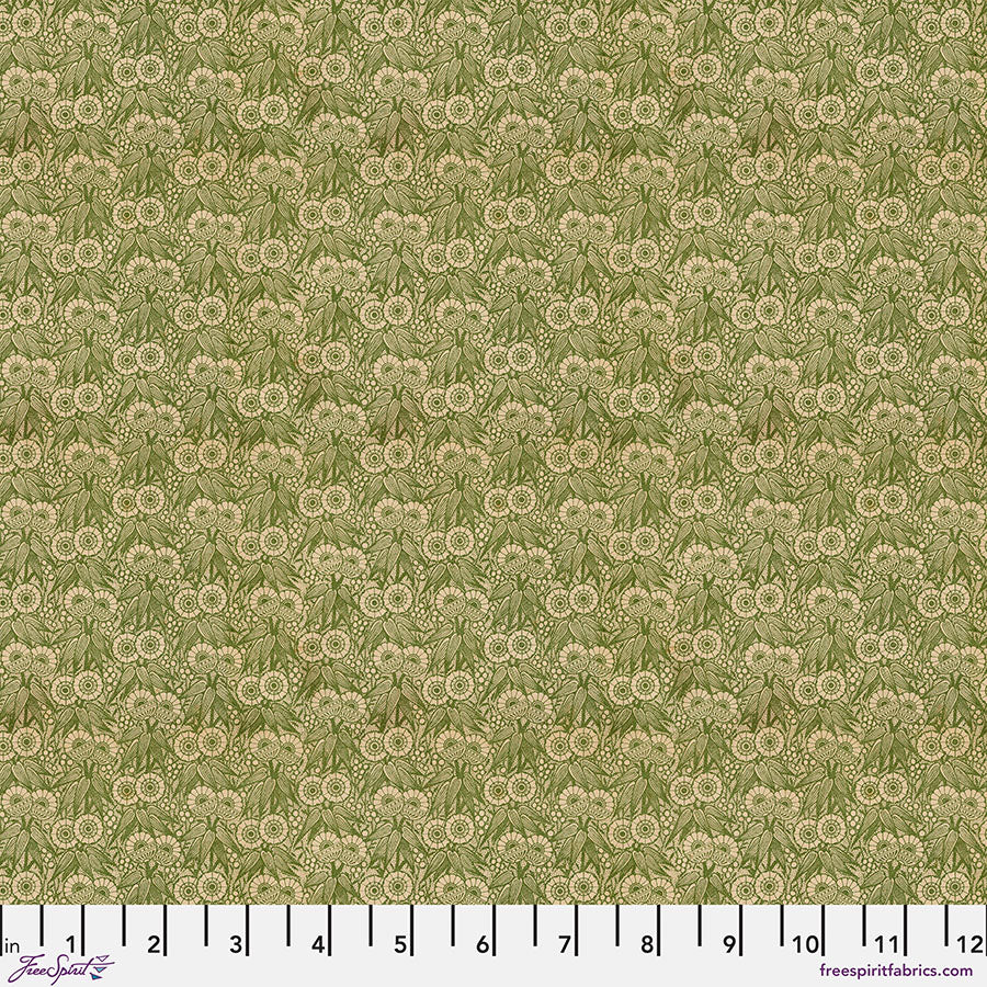 Tiny Print in Green from Eclectic Palette Green by Time Holtz for Freespirit, PWTH268.Green