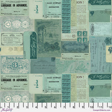 Load image into Gallery viewer, Ephemera in Teal from Eclectic Palette Teal by Tim Holtz for Freespirit, PWTH275.Teal
