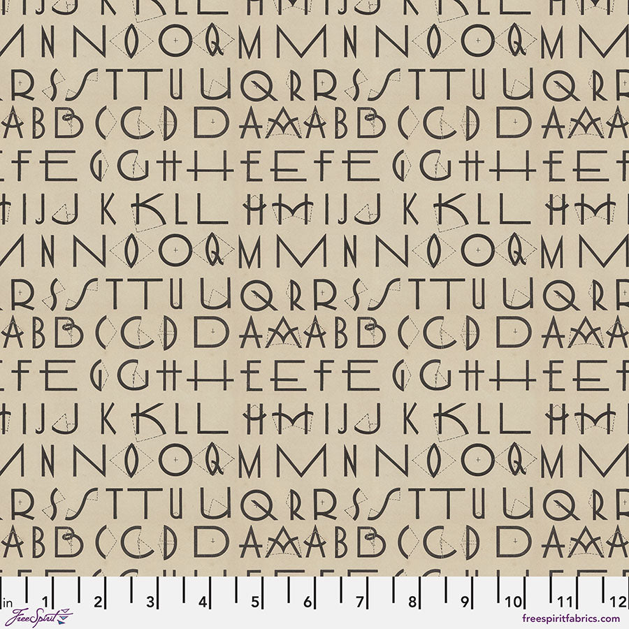 Pre-Order Typography in Charcoal from Palette Charcoal by Tim Holtz for Freespirit