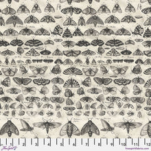 Load image into Gallery viewer, Pre-Order Moths in Charcoal from Palette Charcoal by Tim Holtz for Freespirit
