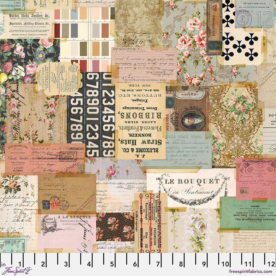 Pre-Order Ephemera in Multi from Palette Multi by Tim Holtz for Freespirit