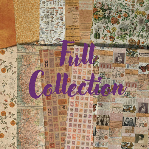 Pre-Order Eclectic Elements Palette Orange Fat Quarter Bundle by Tim Holtz for Freespirit Fabric