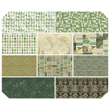Load image into Gallery viewer, Eclectic Elements Palette Green Half Yard Bundle by Tim Holtz for Freespirit Fabric
