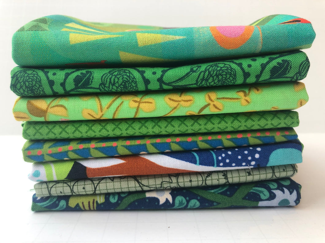 Cool Green Fat Quarter Precut Bundle