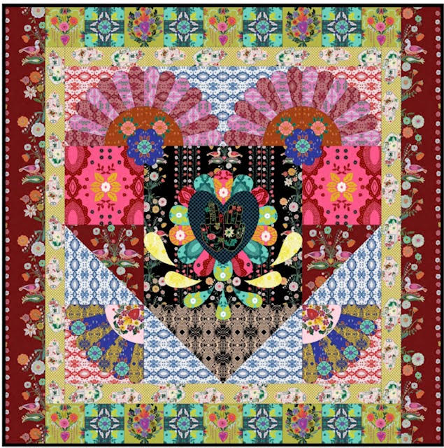 Folk Heart Quilt Pattern