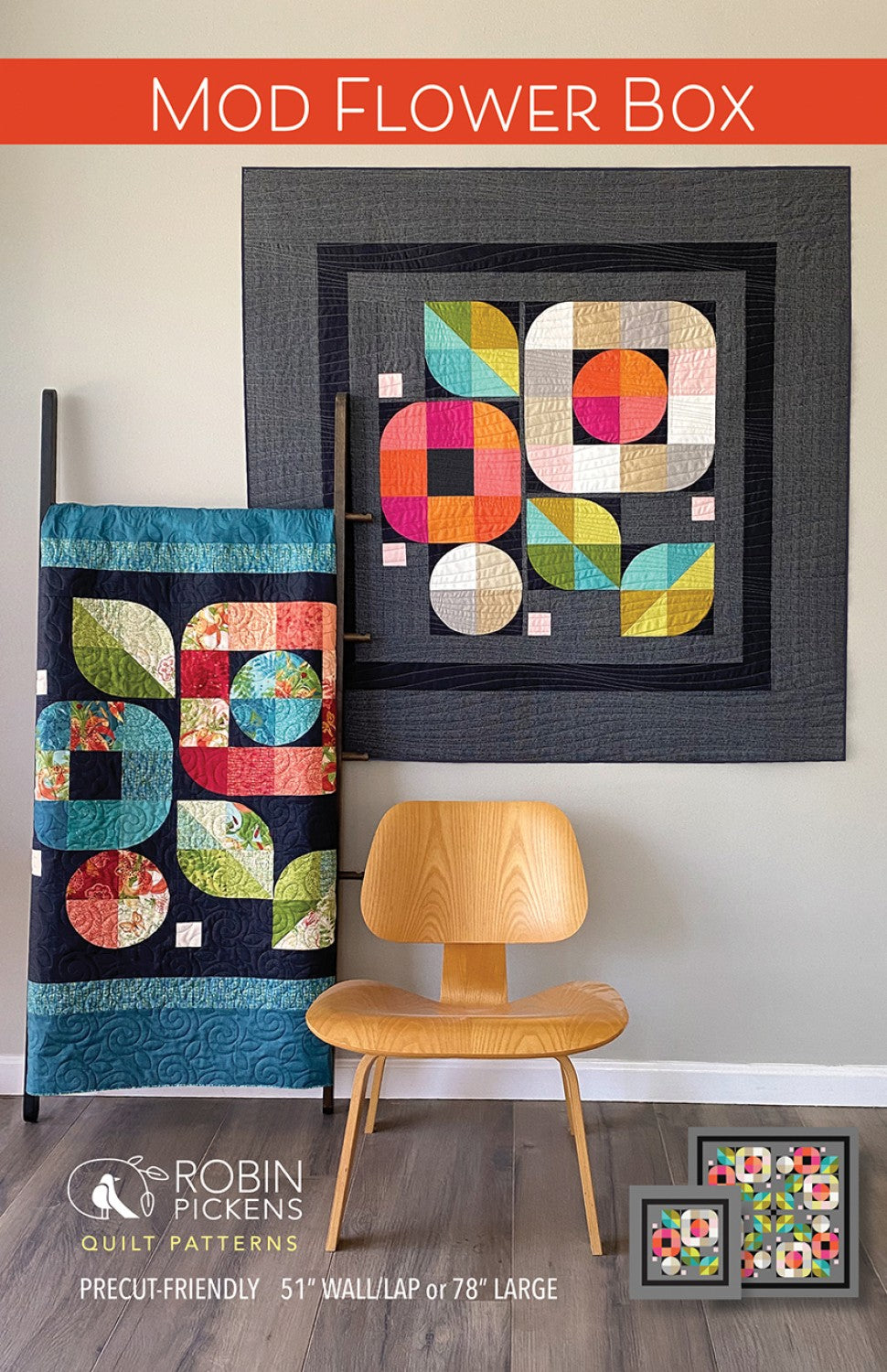 Mod Flower Box Quilt Pattern