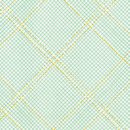 Tartan Single Border in Seafoam